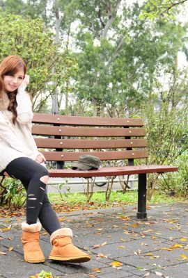 【モデル野外撮影】台湾美人モデル・Xiaomi Kateのストッキングと美脚野外撮影(71P)